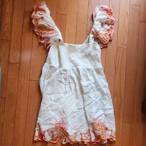 Anthropologie Cream Summer Dress -Women's Large